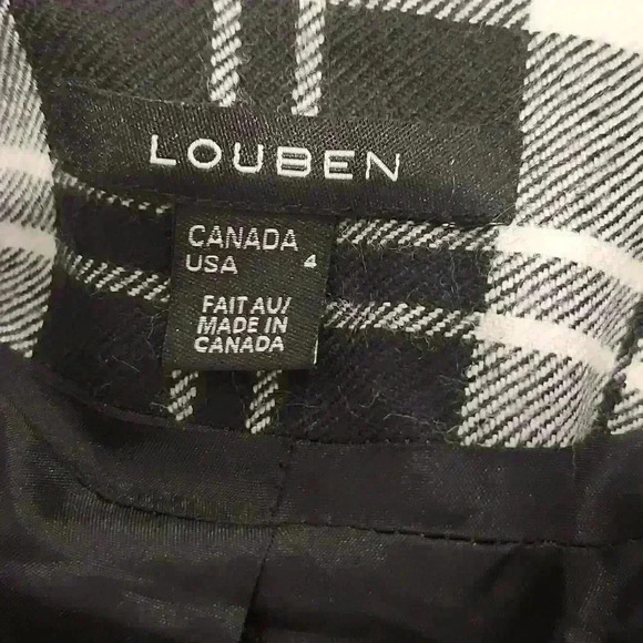 Louben plaid vintage wool jacket - Picture 4 of 5